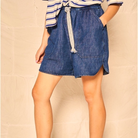 Dr. Collectors x Free People Denim Hemp Weekend M 8/10 Blue Boho Retro Look USA - Picture 3 of 9